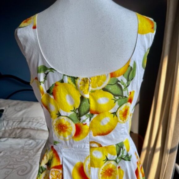 Banana Republic White w Yellow Lemons Cotton Dress - Picture 8 of 15